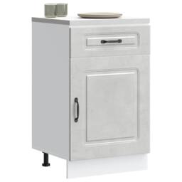 Berkfield Home Kitchen Base Cabinet Kalmar Concrete Grey Engineered Wood - thumbnail 2