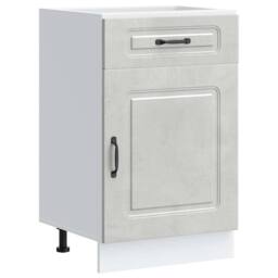 Berkfield Home Kitchen Base Cabinet Kalmar Concrete Grey Engineered Wood - thumbnail 3