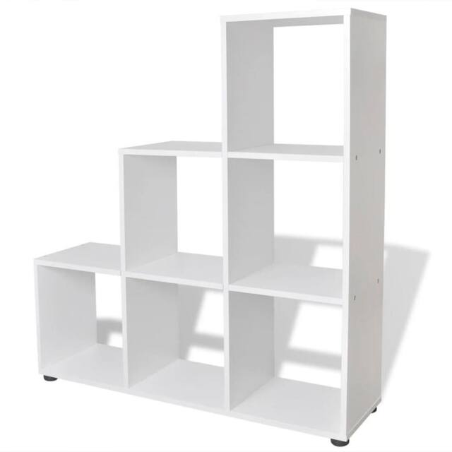 Berkfield Home Staircase Bookcase/Display Shelf 107 cm White - image 1