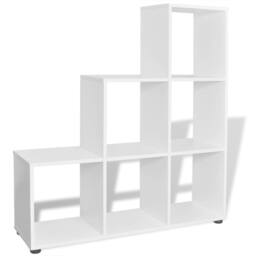 Berkfield Home Staircase Bookcase/Display Shelf 107 cm White - thumbnail 4