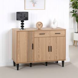 Seconique Tessa 3 Door 2 Drawer Sideboard in Natural - thumbnail 1