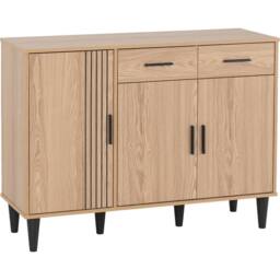 Seconique Tessa 3 Door 2 Drawer Sideboard in Natural - thumbnail 2