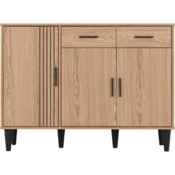 Seconique Tessa 3 Door 2 Drawer Sideboard in Natural - thumbnail 4
