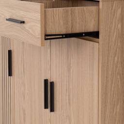 Seconique Tessa 3 Door 2 Drawer Sideboard in Natural - thumbnail 8