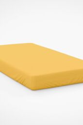 Belledorm Easy Care 200 Thread Count Cotton Polyester Percale 28cm Fitted Sheet in Mustard - Size: Single - thumbnail 1