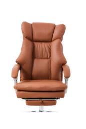 Living and Home Ergonomic Office Chair with Recline, Footrest & Adjustable Headrest in Brown - thumbnail 3