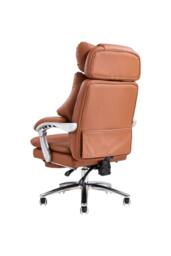 Living and Home Ergonomic Office Chair with Recline, Footrest & Adjustable Headrest in Brown - thumbnail 5