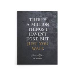 "Artery8 Quote Hamilton Musical Just You Wait Canvas Wall Art Print in Grey - Size: W18"" x H24""" - thumbnail 1
