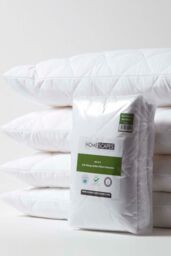 Homescapes Anti Allergy Pillow Protectors, Pack of 4 in White - thumbnail 1