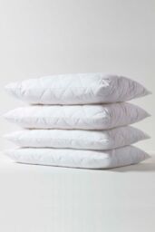 Homescapes Anti Allergy Pillow Protectors, Pack of 4 in White - thumbnail 2