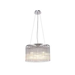 Netlighting Zanthe Ceiling Pendant Round 10 Light Polished Chrome Clear Glass in Grey - thumbnail 4