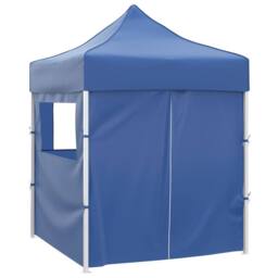 Berkfield Home Professional Folding Party Tent with 4 Sidewalls 2x2 m Steel Blue