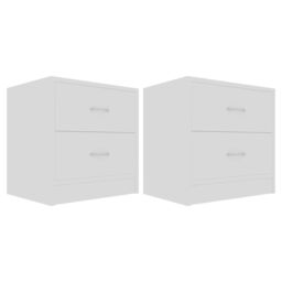 Berkfield Home Bedside Cabinets 2 pcs White 40x30x40 cm Engineered Wood - Size: 40 x 30 x 40 cm - thumbnail 2