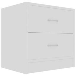 Berkfield Home Bedside Cabinets 2 pcs White 40x30x40 cm Engineered Wood - Size: 40 x 30 x 40 cm - thumbnail 3