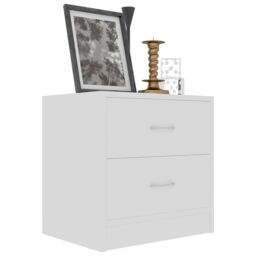 Berkfield Home Bedside Cabinets 2 pcs White 40x30x40 cm Engineered Wood - Size: 40 x 30 x 40 cm - thumbnail 4