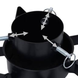 Berkfield Home Christmas Tree Stand Black 47x47x13.5 cm - thumbnail 6