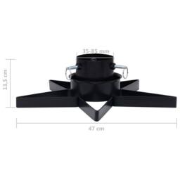 Berkfield Home Christmas Tree Stand Black 47x47x13.5 cm - thumbnail 7