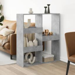 Berkfield Home Room Divider Concrete Grey 100x33x115 cm Engineered Wood - Size: 100 x 33 x 115 cm - thumbnail 2