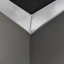 Access Garden Products 60cm Zinc Galvanised Matte Grey Square Planter - thumbnail 8