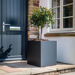 Access Garden Products 60cm Zinc Galvanised Matte Grey Square Planter - thumbnail 3