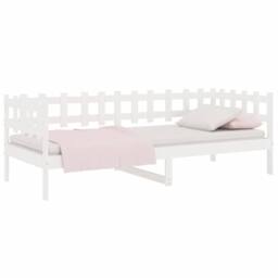 Berkfield Home Day Bed White 90x190 cm Solid Wood Pine - thumbnail 3