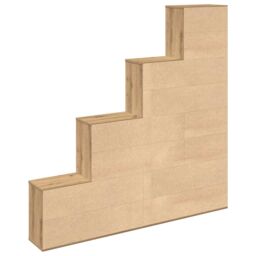 Berkfield Home Book Cabinet Artisan Oak 157x24x160 cm Engineered Wood in Brown - Size: 157 x 24 x 160 cm - thumbnail 6
