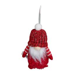 Samuel Alexander 16cm Red Gonk with Bobble Hat Hanging Christmas Pendant Decoration - thumbnail 6