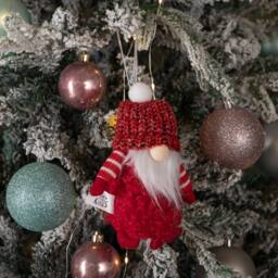 Samuel Alexander 16cm Red Gonk with Bobble Hat Hanging Christmas Pendant Decoration - thumbnail 2