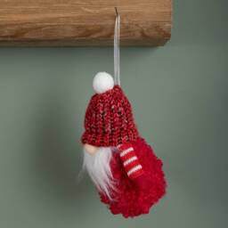 Samuel Alexander 16cm Red Gonk with Bobble Hat Hanging Christmas Pendant Decoration - thumbnail 4