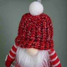 Samuel Alexander 16cm Red Gonk with Bobble Hat Hanging Christmas Pendant Decoration - thumbnail 3