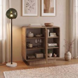 Decortie Rovel' TV Unit with 2 Doors for TVs up to 55in 140 x 39 x 50cm in Natural - Size: 140 x 39 x 50 cm - thumbnail 6
