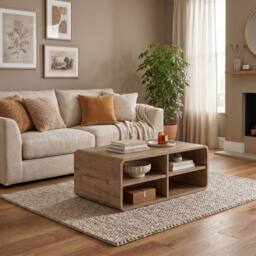 Decortie Rovel' TV Unit with 2 Doors for TVs up to 55in 140 x 39 x 50cm in Natural - Size: 140 x 39 x 50 cm - thumbnail 7