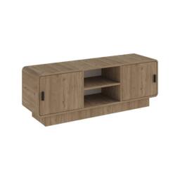 Decortie Rovel' TV Unit with 2 Doors for TVs up to 55in 140 x 39 x 50cm in Natural - Size: 140 x 39 x 50 cm - thumbnail 2
