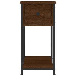 Berkfield Home Durable Bedside Cabinet Brown Oak 30x60x60 cm Engineered Wood - Size: 30 x 60 x 60 cm - thumbnail 5