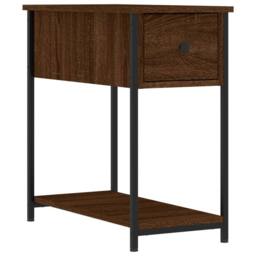 Berkfield Home Durable Bedside Cabinet Brown Oak 30x60x60 cm Engineered Wood - Size: 30 x 60 x 60 cm - thumbnail 3