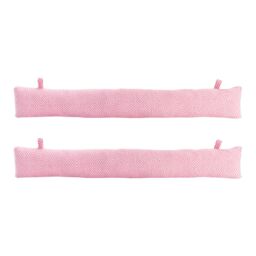 Nicola Spring Chevron Draught Excluders - 80cm - Pack of 2 in Pink - thumbnail 1