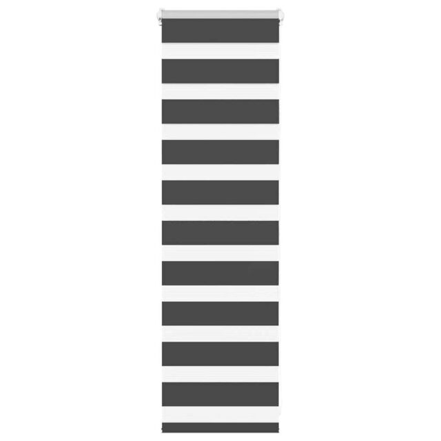 Berkfield Home Zebra Blind Black 55x100 cm Fabric Width 50.9 cm Polyester - image 1