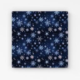 Warren Reed - Designer Dreamy & Magical Snowflake Canvas in Blue - Size: w10 inch x h10 inch - thumbnail 1