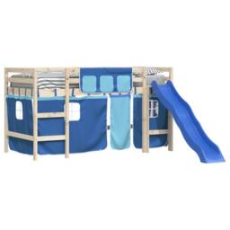 Berkfield Home Curtains for Loft Bed Blue Polyester - thumbnail 4