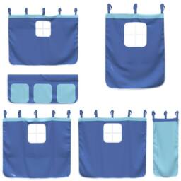 Berkfield Home Curtains for Loft Bed Blue Polyester - thumbnail 3