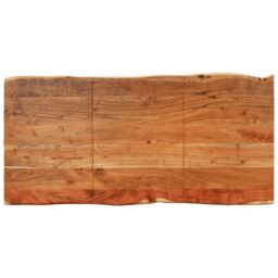 Berkfield Home Dining Table 140x70x76 cm Solid Acacia Wood in Brown - Size: 140 x 70 x 76 cm - thumbnail 4