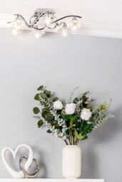 BHS Lighting Large Bella Flush Ceiling Light in Metallic Silver - thumbnail 5