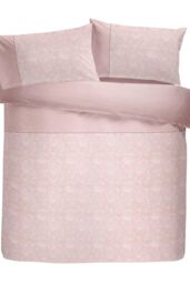 Dreams & Drapes 'Blossom' Premium Woven Jacquard Floral Blossom Duvet Cover Set in Rose - Size: Single - thumbnail 3