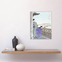 "Artery8 Beauties & Flowers Series Binoculars Wall Art Print Ogata Gekko in Purple - Size: W12"" x H16""" - thumbnail 4