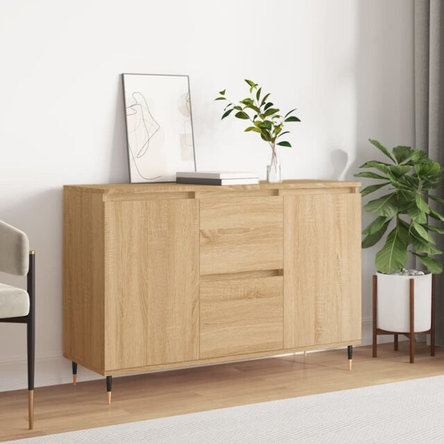 Berkfield Home Sideboard Sonoma Oak 104x35x70 cm Engineered Wood in Brown - Size: 104 x 35 x 70 cm - image 1