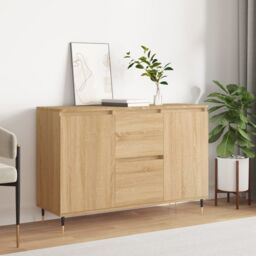 Berkfield Home Sideboard Sonoma Oak 104x35x70 cm Engineered Wood in Brown - Size: 104 x 35 x 70 cm