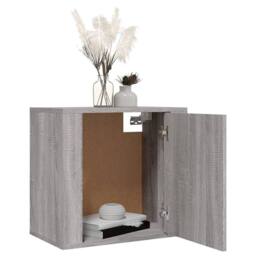 Berkfield Home Wall-mounted Bedside Cabinets 2 pcs Grey Sonoma 50x30x47 cm - Size: 50 x 30 x 47 cm - thumbnail 4