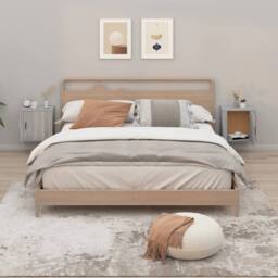 Berkfield Home Wall-mounted Bedside Cabinets 2 pcs Grey Sonoma 50x30x47 cm - Size: 50 x 30 x 47 cm - thumbnail 2