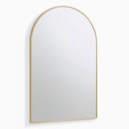 FurnitureboxUK Charlie Gold Metal Large 110x70cm Ovemantle Arch Mirror - Size: 110x70 cm - thumbnail 4