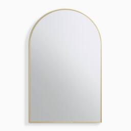 FurnitureboxUK Charlie Gold Metal Large 110x70cm Ovemantle Arch Mirror - Size: 110x70 cm - thumbnail 3